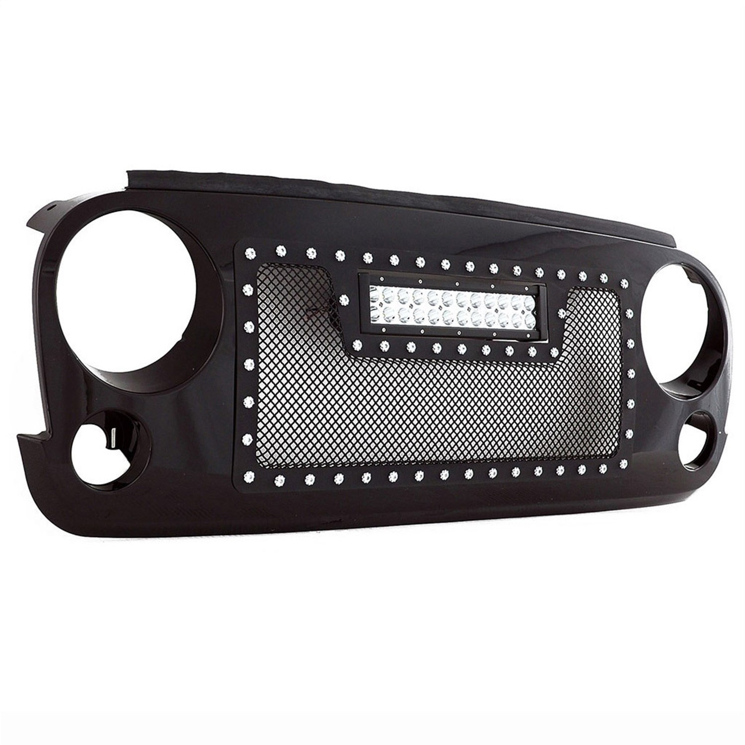 JK EVO Grill with Rivets and LED Bar