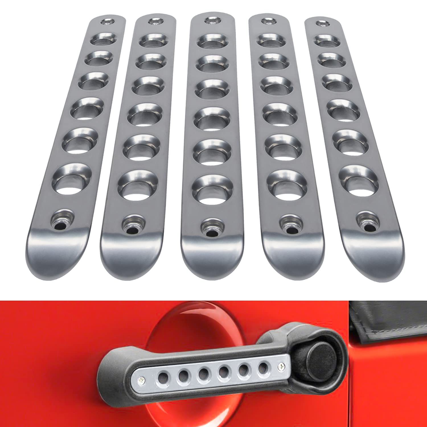 sale JK Silver Handle Inserts with Holes